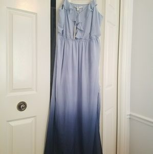 Ruffle Strappy Maxi Dress